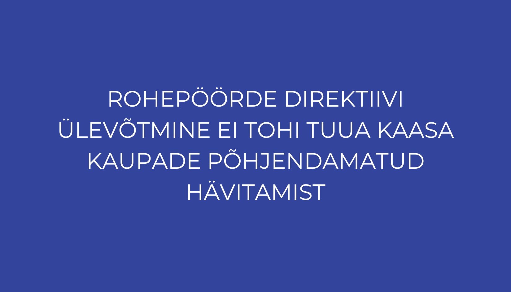 Eesti Väike- ja Keskmiste Ettevõtjate Assotsiatsioon (EVEA) ning Eesti Kaupmeeste Liit (EKL) pöördusid majandus- ja tööstusminister Erkki Keldo poole seoses dir